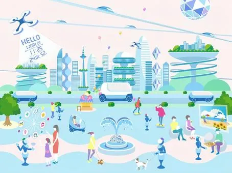 美容師が進むべき未来を選択するイメージイラスト