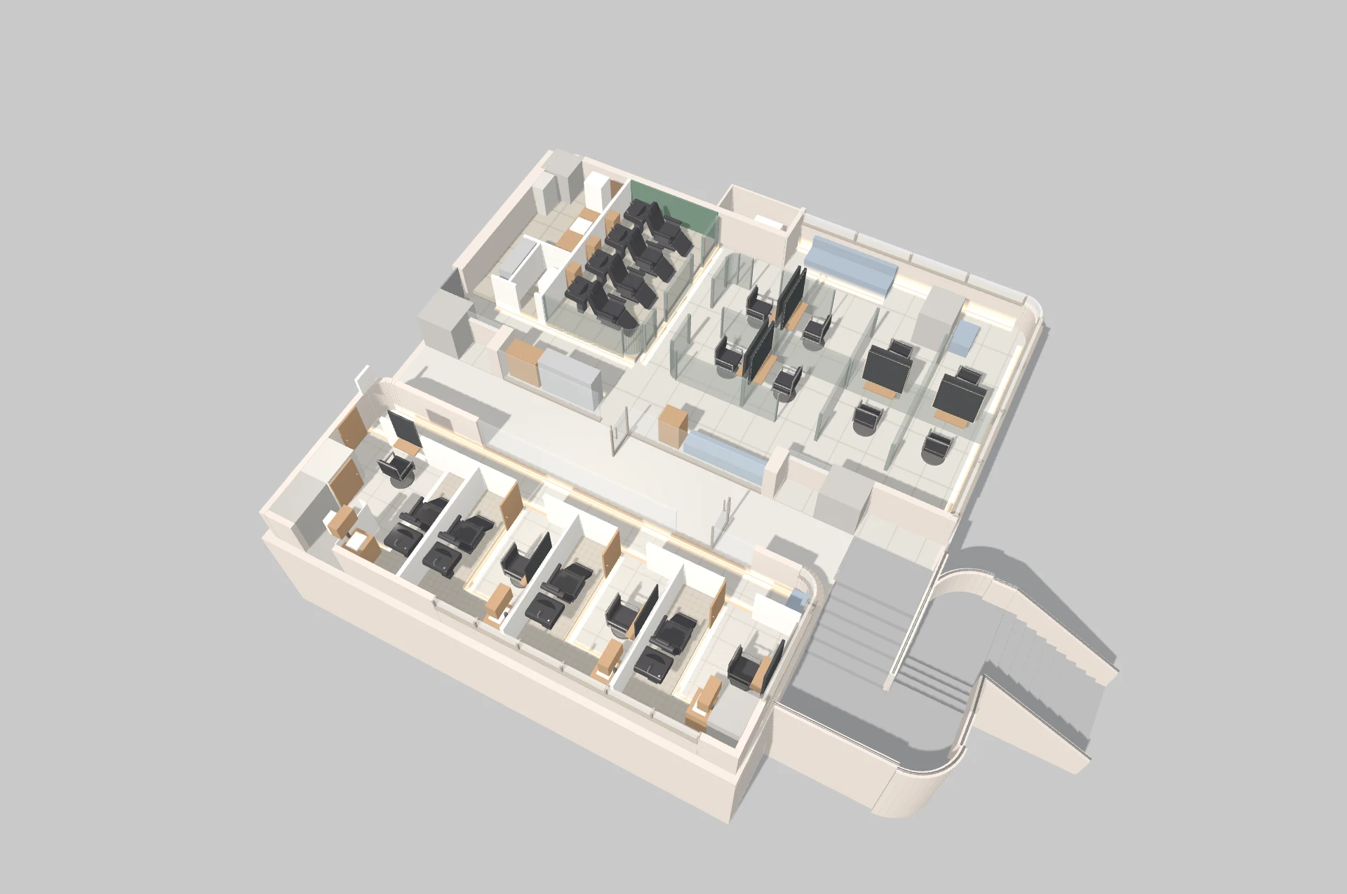 MUUK 海老名2号店 3Dビュー 区画C 現段階のレイアウトイメージ